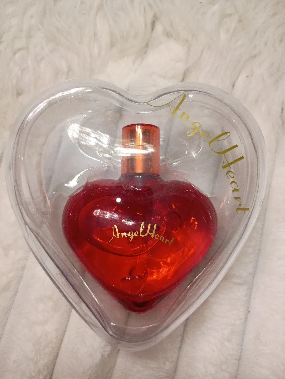 Angel Heart By Clandestine Women's Red Heart-Shaped EDT Fragrance Bottle 1.7 OZ